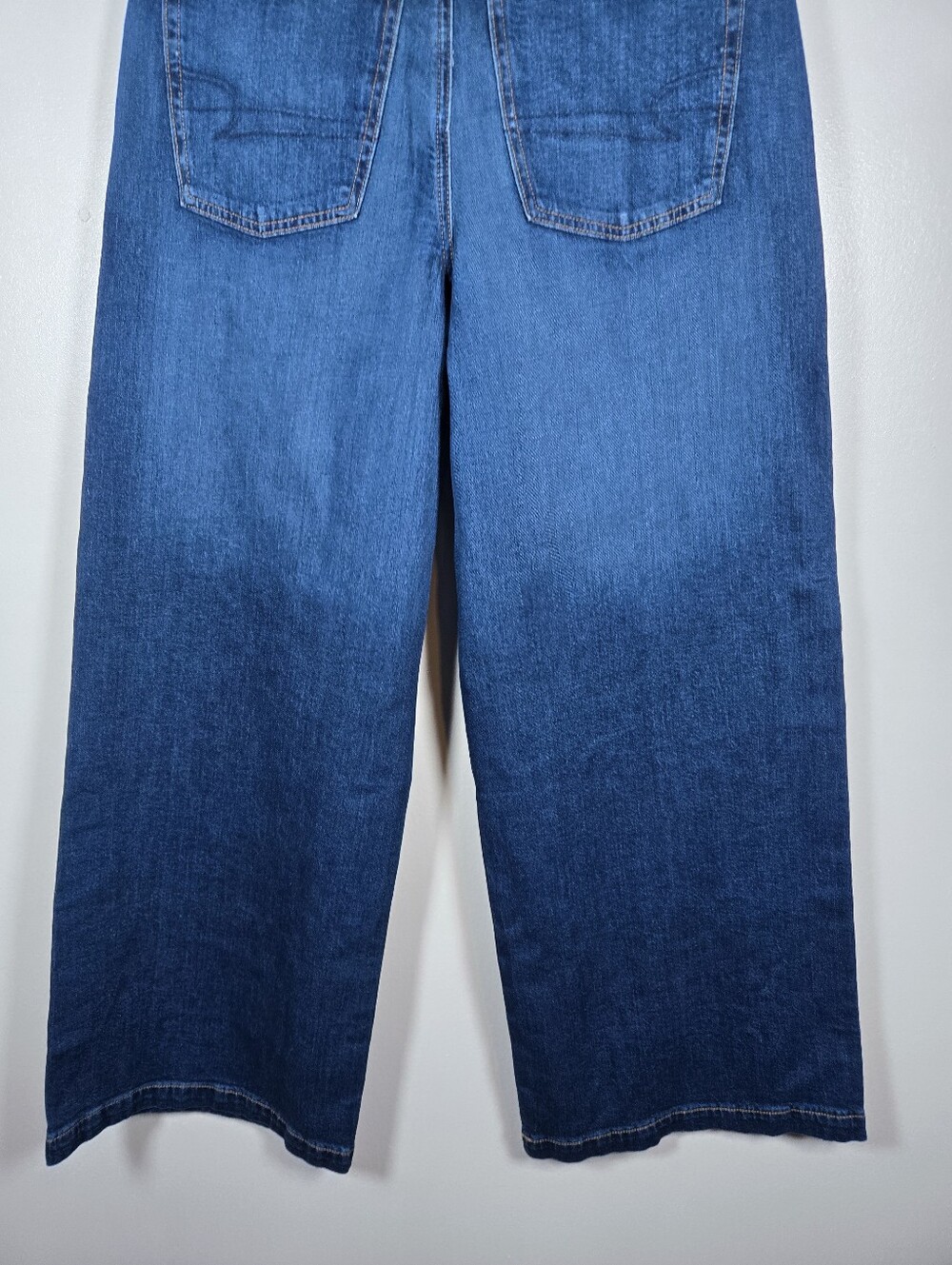 NEW American Eagle Dreamy Drape Ultra Wide Leg Denim Jeans Strigid Size 4/27 - Picture 11 of 14